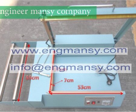 Manual slevee sealing machine, plastic wrapping bag sealer, shrinking film sealing machine, PVC wrap sealer, L-type side sealer model 106 engineer mansy global brand