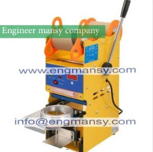 Semi-automatic electric cup packing machine for bubble tea Model 706 engineer mansy international  brand