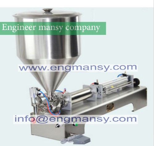 100-1000ml Certificate automatic bottle filling machine model 404 engineer mansy international brand