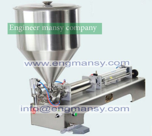 Automatic quantitative single-head Pneumatic piston filler Liquid Horizontal pneumatic paste filling machine 5-100ML Model 404 engineer mansy global brand