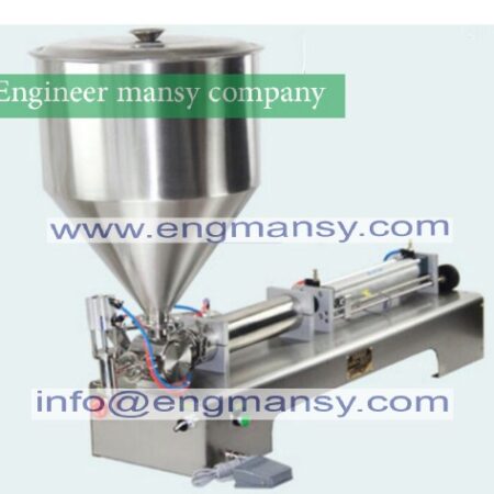 single nozzle Paste filling machine large hopper Rotary Valve range 5-100ml quantitative filling and packaging equipment Model 404 engineer mansy international brand