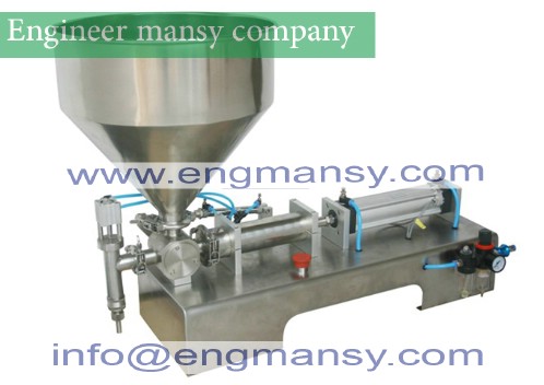 stainless steel horizontal pneumatic paste automatic filling machine,high viscosity paste filling machine,220V,300ml Model 404 engineer mansy international brand