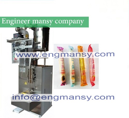 Automatic Fruit Juice Ice Lolly Jelly Stick Sachet Filling Packing Machine model 504 Engineer mansy global mark