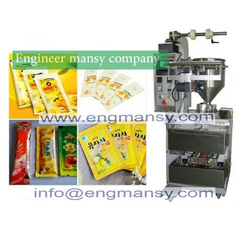 High quality automatic pouch filling packing machine for juice model 505 Engineer mansy global mark