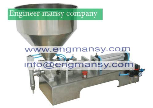 10-200ML Pneumatic pasty food filling machine sticky pasty filler stainless hot sauce bottling equipment,beverage packer model 404 Engineer mansy international mark