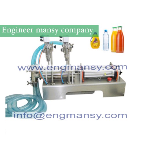 10-300ml Double Head Liquid or Softdrink Pneumatic Filling Machine model 403 engineer mansy brand