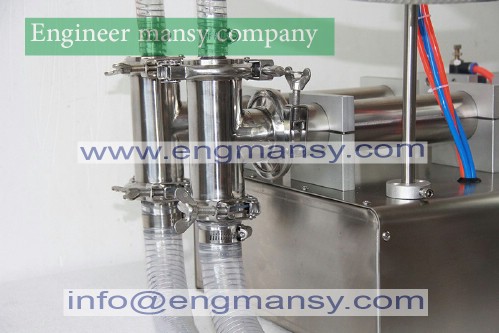 100-1000ml Horizontal Full Pneumatic double shampoo Filling Machine, essential oil filling machine Model 403 engineer mansy global mark