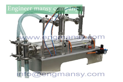 5-100ml Double Head Liquid Softdrink Pneumatic Filling Machine Model 403 engineer mansy brand