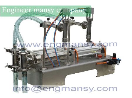 5-100ml Horizontal Pneumatic double head PERFUME Filling Machine, WlNE filling machine, Water filling machine Model 403 engineer mansy international brand