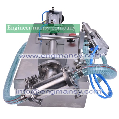 50-500ML Semi automatic Pneumatic liquid filling machine filling shampoo perfume SS304,beverage packer Model 403 engineer mansy international mark