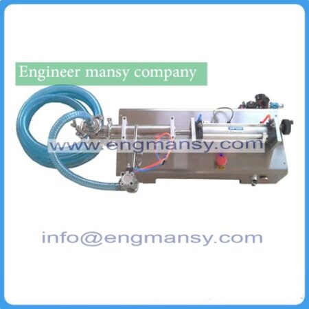 50-500ml Pneumatic liquid filler water wine milk juice vinegar coffee oil drink detergent CONTINUOUS filling machine Model 403 engineer mansy global mark