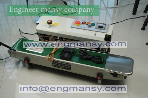 Automatic sealer machine Stenciled date print Embossed Marking round,Continous Plastic film bags sealing machine Model 301 engineer mansy international mark