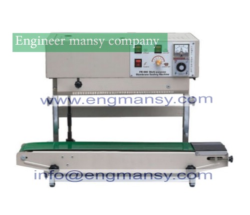 Bags continuous sealing machine automatic plastic film packag machine Additional equipment printing date Vertical Model 303 engineer mansy international mark