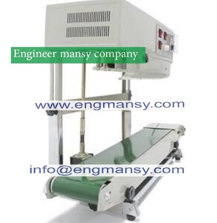 Best Price Continuous Band Sealing Machine, Vertical Solid Ink Sealer Machine model 303 Engineer mansy international mark