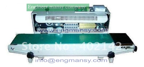 Continuous Plastic Bag Sealing Machine +automatic sealing machine+date printing+ Free Shipping Model 301 engineer mansy brand