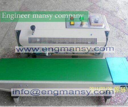 Continuous Plastic bag sealing machine, heat sealing machine, continuous band sealing machine Model 301 engineer mansy international brand