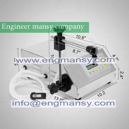 Digital Control Pump Drink Water Liquid Filling Machine 5-3500ml model 451 engineer mansy mark