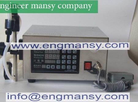 Digital electrical liquids filling machine,water pumping filler,automatic beverage packaging equipment,3.5L,stainless,warranty model 451 engineer mansy international mark