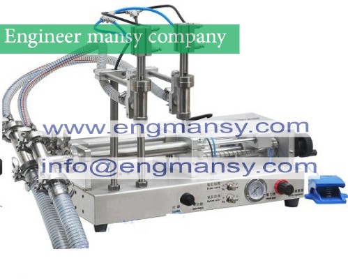HOT SALE 30-500ml Double Head Liquid or Softdrink Pneumatic Filling Machine model 403 Engineer mansy mark