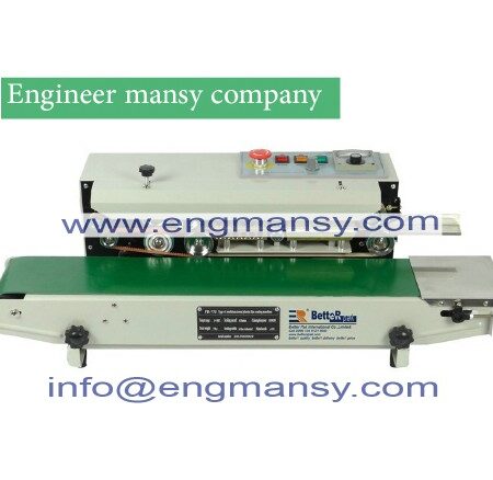 High quanlity continuous plastic bag sealing machine,automatic sealer machine steel wheel printing code model 301 Engineer mansy international brand