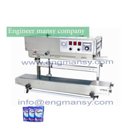 Low price vertical type semi automatic plastic bag sealing machine, continuous band sealer Model 303 engineer mansy mark