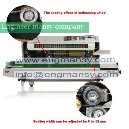 Plastic Bag Soild Ink Continuous Band Sealer, Automatic film sealing machine, Sealing Machine model 301 engineer mansy global brand