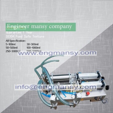 Pneumatic double nozzle dosing filler liquids piston soft beverage filling machine food juice water bottling equipment 100ml Model 403 engineer mansy global brand