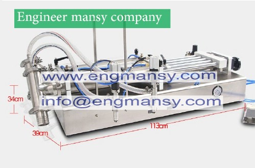 good stuff 100-1000ml Double Head Liquid or Softdrink Pneumatic Filling Machine model 403 Engineer mansy mark