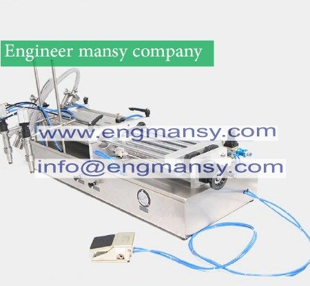 semi-automatic double head shampoo, liquid soap filling machine model 403 Engineer mansy global brand