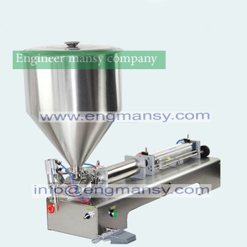 stainless steel horizontal pneumatic paste automatic filling machine,high viscosity paste filling machine 110v or 220V model 404 Engineer mansy mark