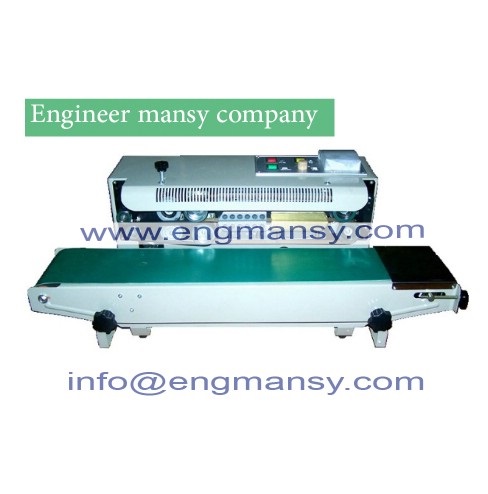 220V Automatic Continuous plastic bag heat sealing machine ,continuous plastic bag sealer model 301 Engineer mansy mark